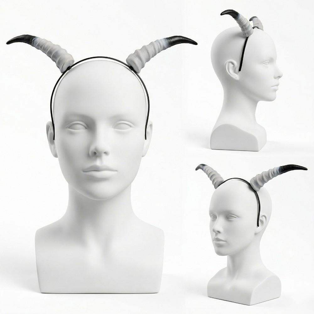 Pu Halloween Horns Headband Ox Horn Halloween Hair Hoop Personality Cosplay Hairband Photo Props