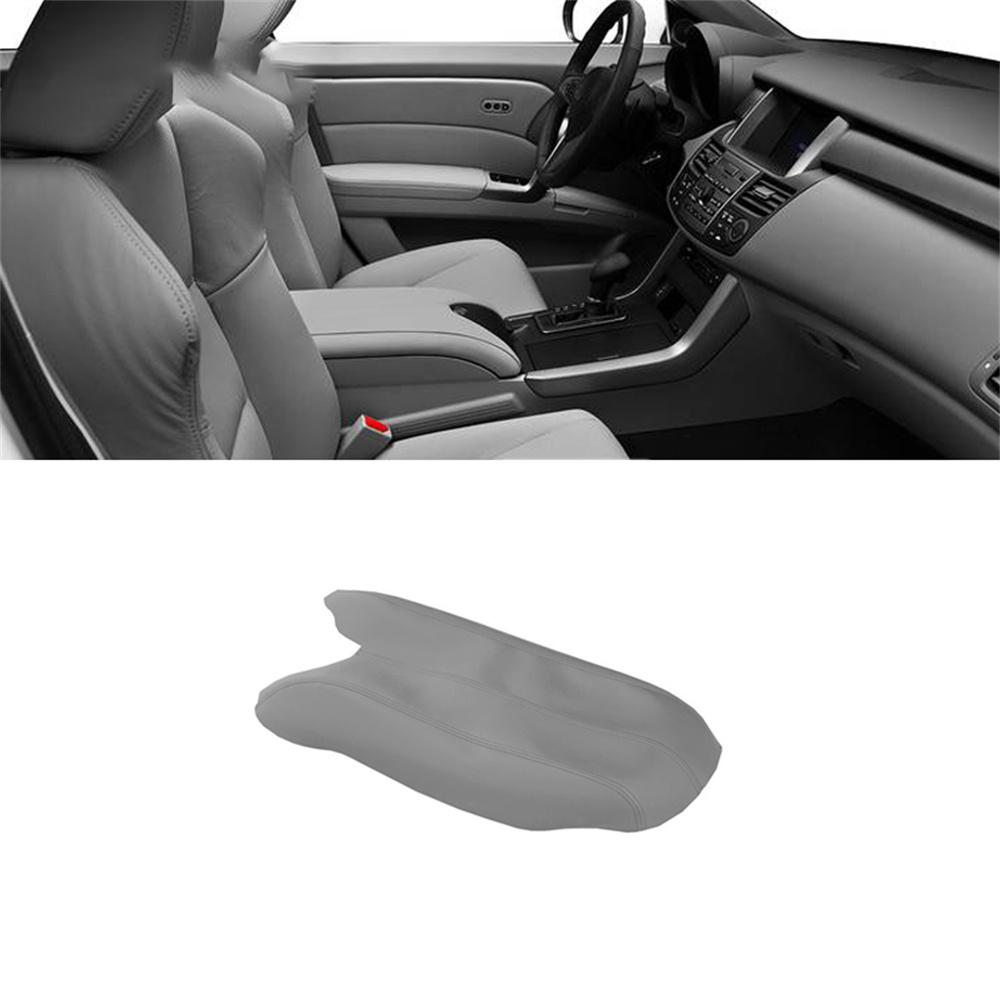 

Micro Fiber Leather Center Console Lid Armrest Cover Gray For 2007-12 Acura RDX