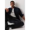 H M Regular Fit Oxford sHirt Navy Blue