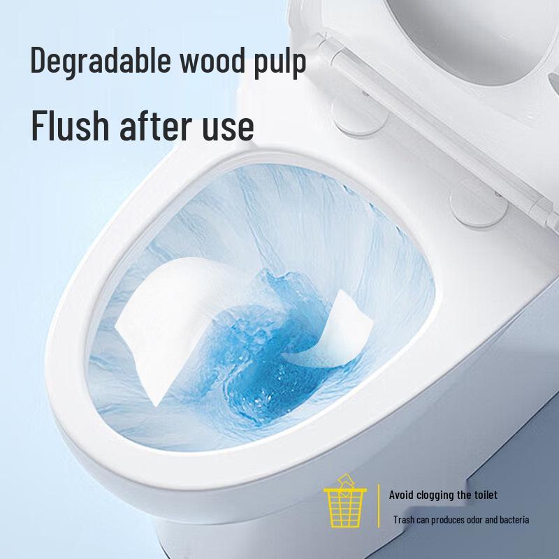Flushable Hygiene Wet Wipes 80 Sheets - Large Pack for Household Cleaning