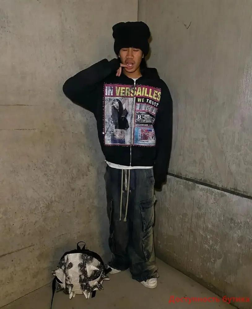 

Men s Black Zip-up Hoodie XS чорний