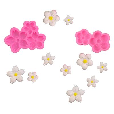 3 With Sakura Flower Shape Silicone Mold Chocolate Birthday Cake Decoration Sun Fondant  Baking Home