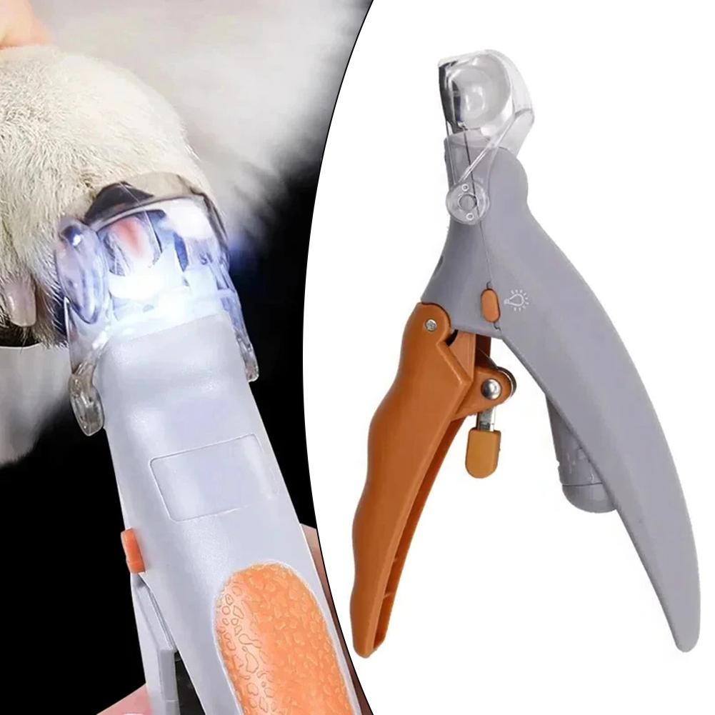 Led Pet Nail Clippers With Light Luminous Nail Cutter For Cats Dogs Professional Pet Grooming Toe Claw Trimmer Supply оранжевый