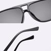 Unisex Big Frame Sunglasses Square Sunglasses Euramerican Double Nose Bridge Transparent Glasses for