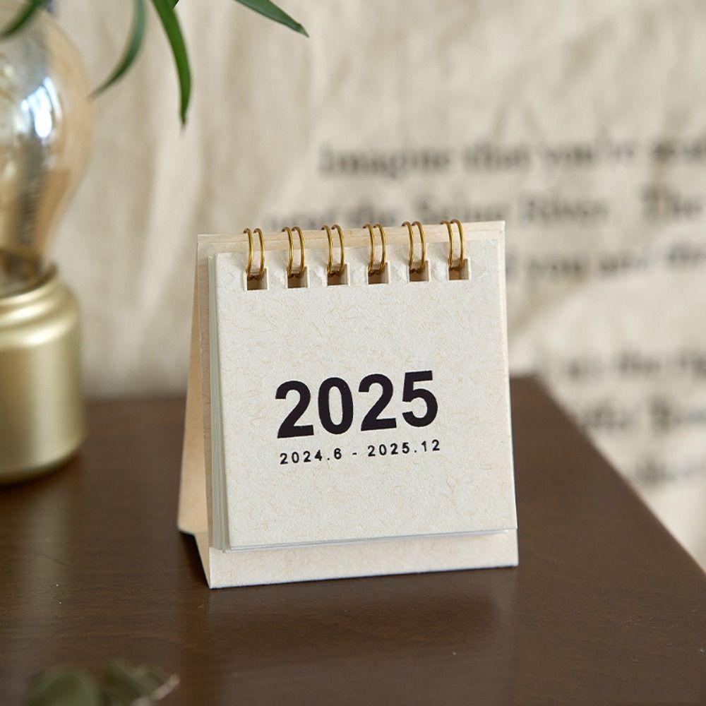 Home Decoration Mini Calendar Thick Paper Desktop Decorations 2025 Daily Planner