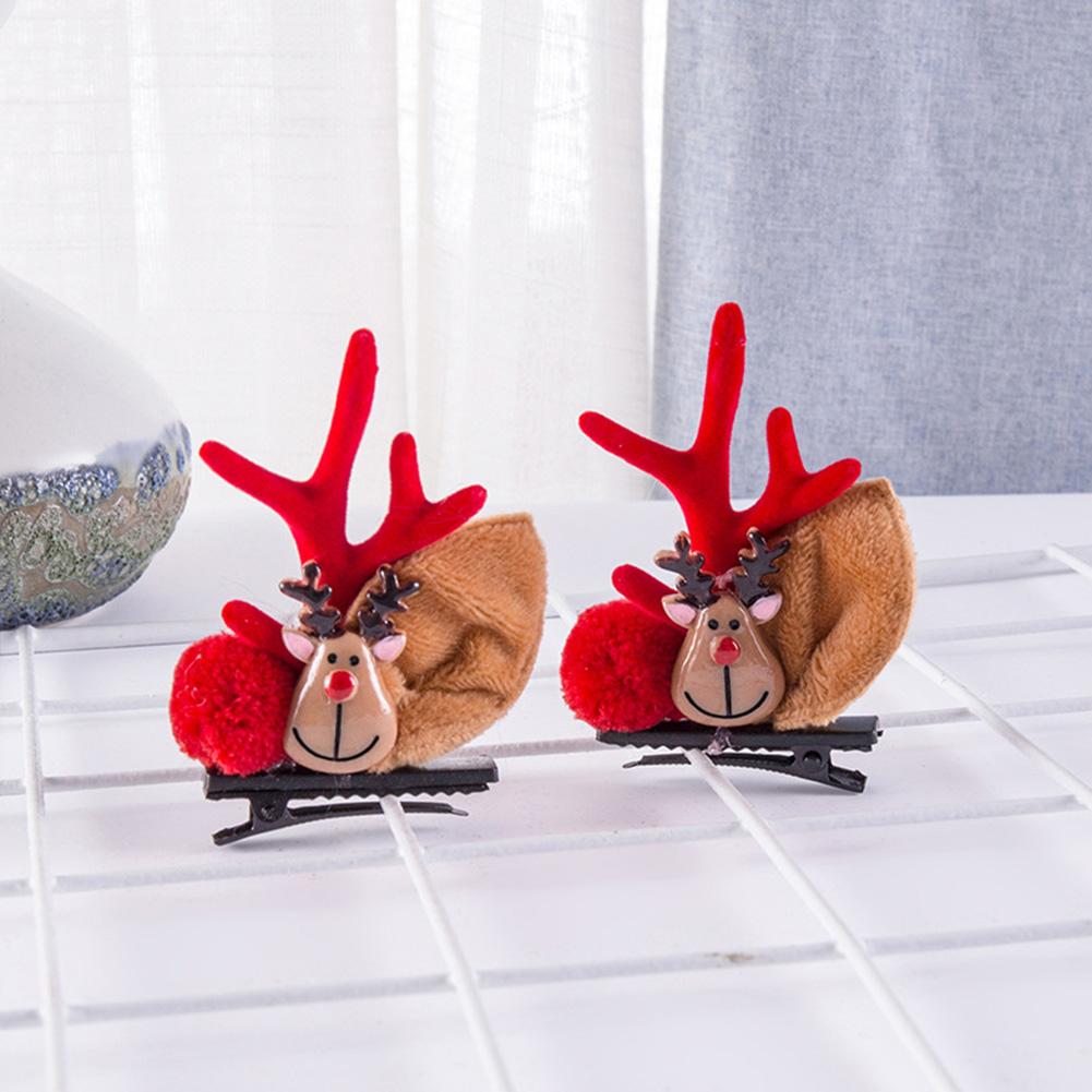 Christmas Antler Hairclip Cartoon Hair Accessory Cute Barrettes Santa Snowman Hairpin Party Decoration Christmas Gift