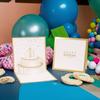 1pc 3D Golden Creative Paper Card | Handcrafted Hollow Paper Sculpture Cake Birthday Greeting Card for Group, Gift Card