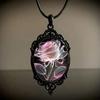 Vintage Gothic Glass Pendant Necklace Sun Moon Style Charm Necklace  Jewelry Accessories