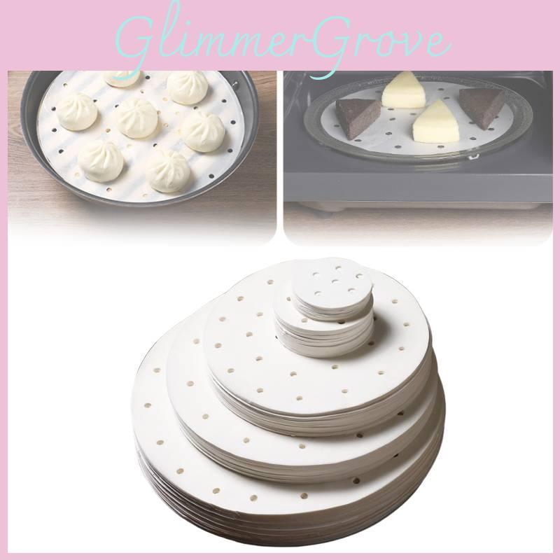 Eco-friendly Silicone Oil Paper Steamer Liners Perfect For Dumplings And Steamed Buns