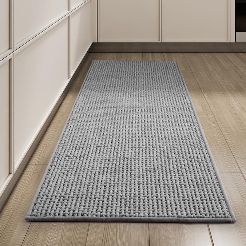 Luxurious Chenille Kitchen Mat Non-Slip Rug Runner Rugs Water Absorbent Long Carpet Washable Bath Mats for Bathroom