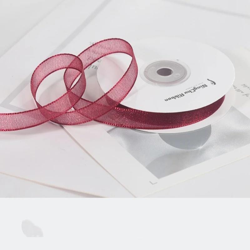 18M/Roll 1cm Single Face Satin Ribbon DIY Handmade Crafts Fabric Christmas Wedding Decoration Silk Ribbons