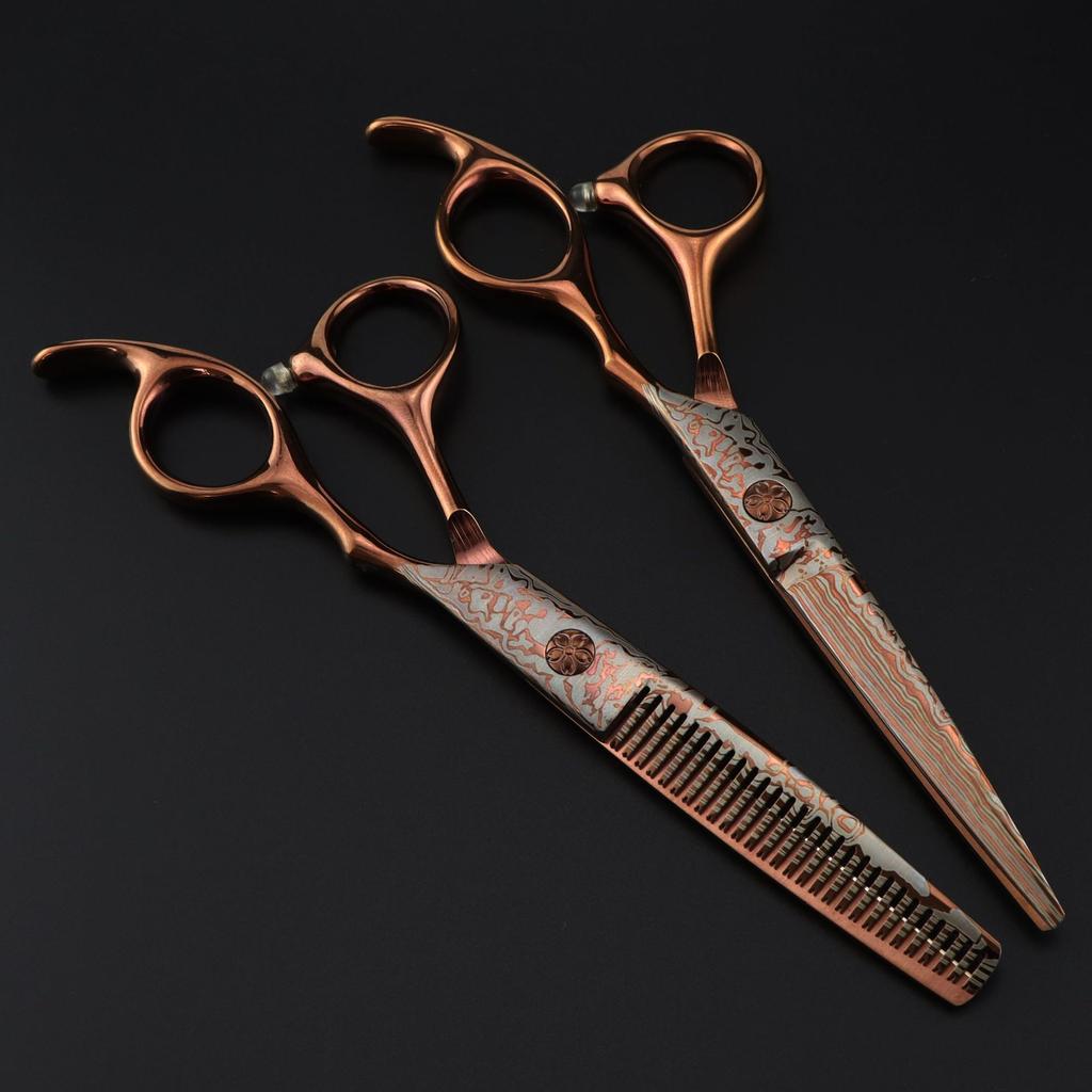 6.0 Inch Bronze Gold, Hair Scissors, Hair Scissors, Tooth Scissors, Bangs Scissors, Tooth Scissors, Thin