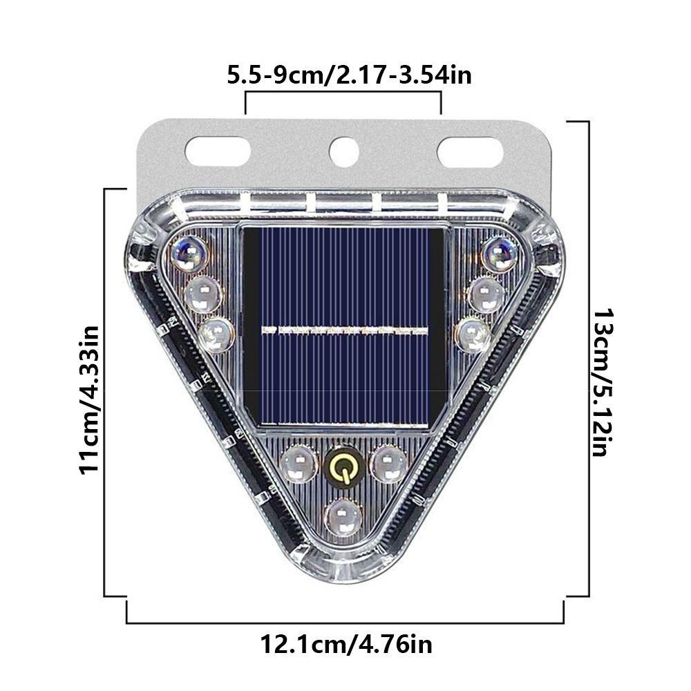 Multicolor LED Wireless Truck Lamp Solar Powered Strobe Flashing Triangle Lamp Motorcycle Use