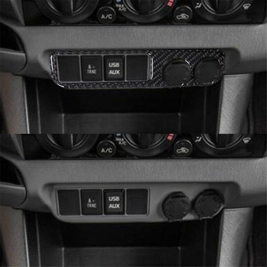 Carbon Fiber Interior USB/AUX Charging Port Cover Trim For Toyota Tacoma