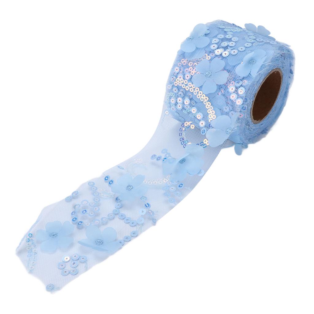 Tulle Fabric DIY Craft Abrasion Resistance Little Flash Portable Polyester Sequined Tulle Roll 6cm