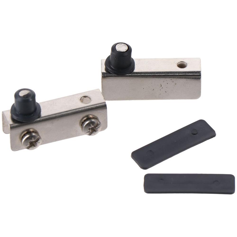 4 Pairs Silver Door Hinge Iron Pivot Hinge Sturdy Glass Clamp  for Free-Swinging Glass Door