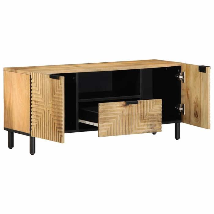 VidaXL Meuble TV marron 105x33x46 cm Bois massif de manguier 4017734