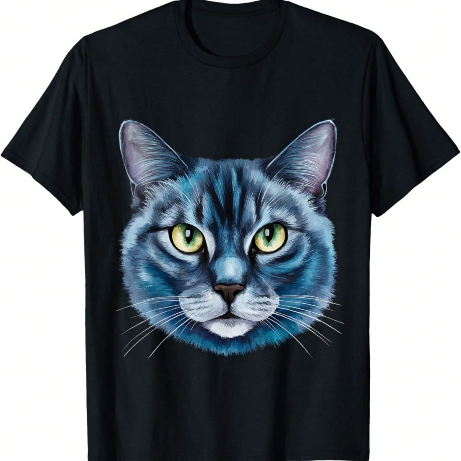 Russian Blue Cat Flower T-Shirt S разноцветный