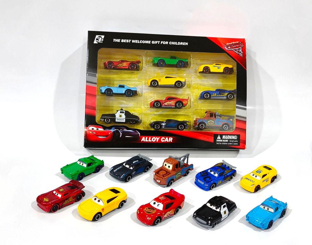 Cars 3 Lightning McQueen & Storm Alloy Toy Set - Black, Mater Edition, Kids' Gift