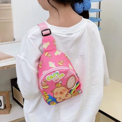 Schultasche Cartoon Kindertasche neu 3-6 Jahre alte Jungen und Mädchen Kapibara Wechseltasche lässig vielseitig Brusttasche schräg Batch