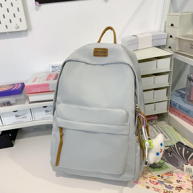 Schoolbag Japanese junior high school student schoolbag female ins Mori versatile high school student backpack canvas large capacity simple backpack