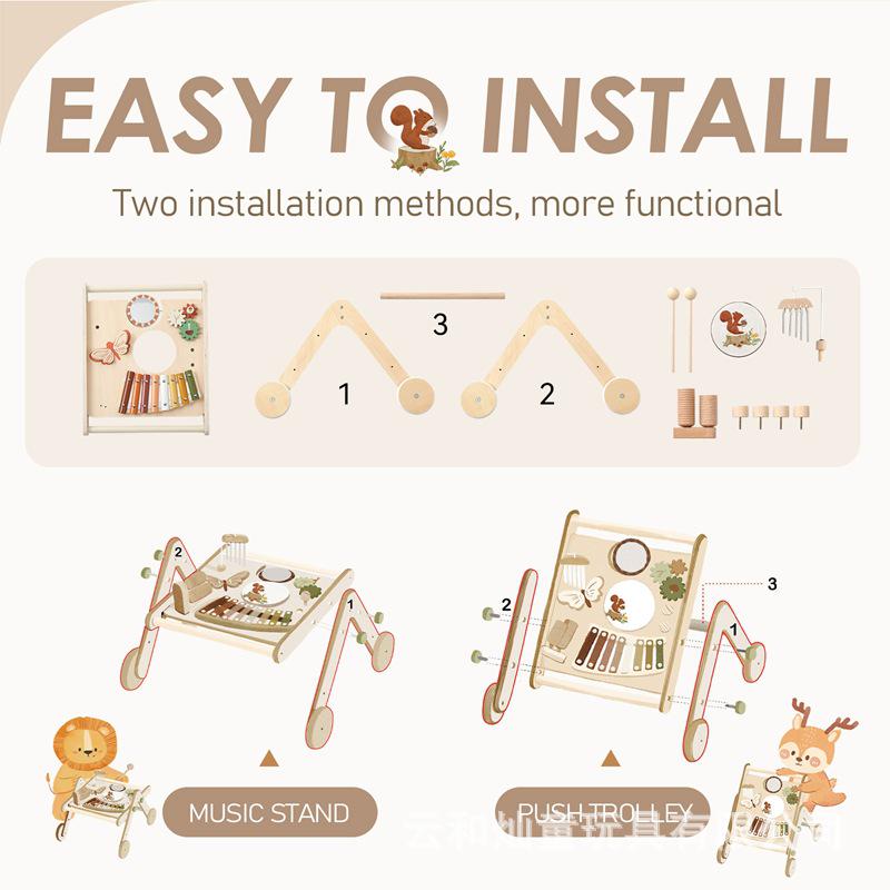 Large Musical Xylophone Table and Walker Toy for Child Development
