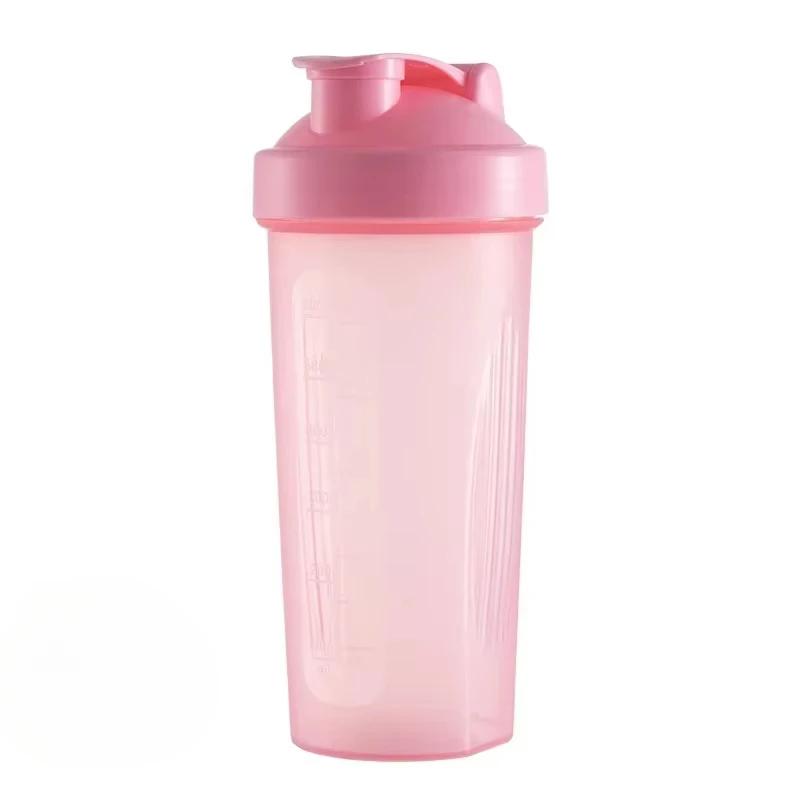 600ml Portable Protein Powder Shaker Bottle Leak Proof Water Bottle for Gym Fitness Training Sport Shaker Mixing Cup with Scale
