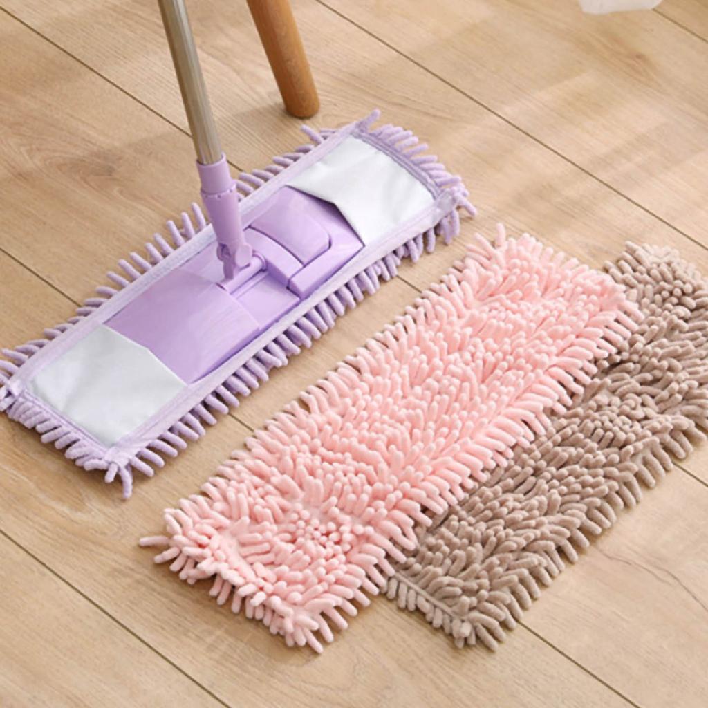 Reusable Mop Pads Cloth ‑ Flat Replacement Heads For Wet Or Dry Floor Cleaning