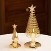 Stable Bottom Christmas Tree Candlestick Metal Christmas Table Decoration  Wedding