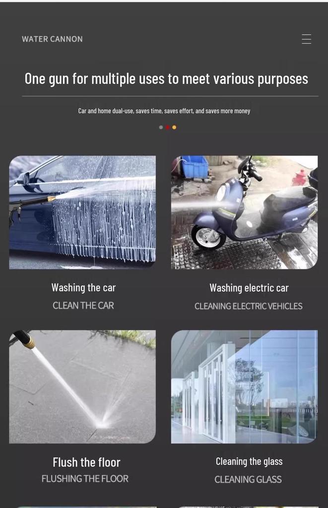 High-Pressure Soft Hose Spray Gun for Car Washing and Garden Watering