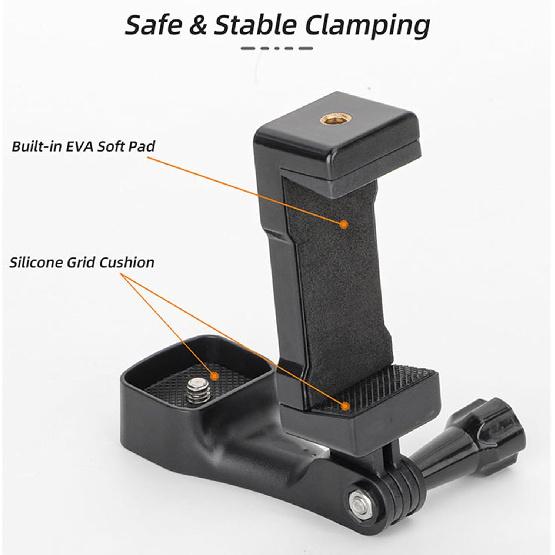 LICHIFIT Phone Holder for DJI Osmo Pocket 3 Camera Mount Front Mobile Phone Clip Clamp Smartphone Bracket Handheld Shooting Expansion Adapter