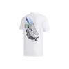 Adidas Neo Hand-Drawn Pattern Letter Print Sports Casual Short Sleeve T-Shirt Men T-Shirts White GJ8887