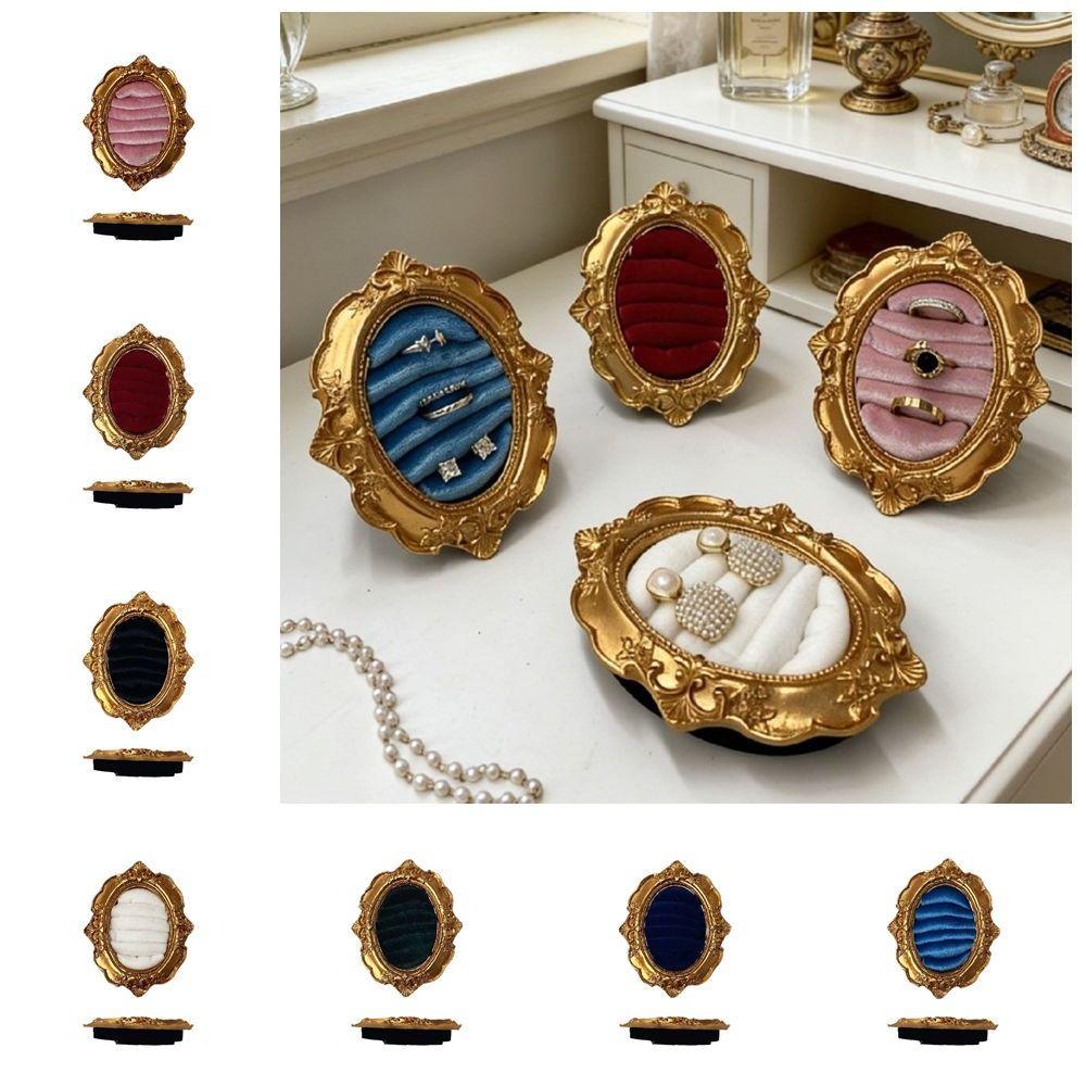 Baroque Design Ring Display Stand Velvet Organizer Jewelry Display Rack  Wedding & Birthday Gifts