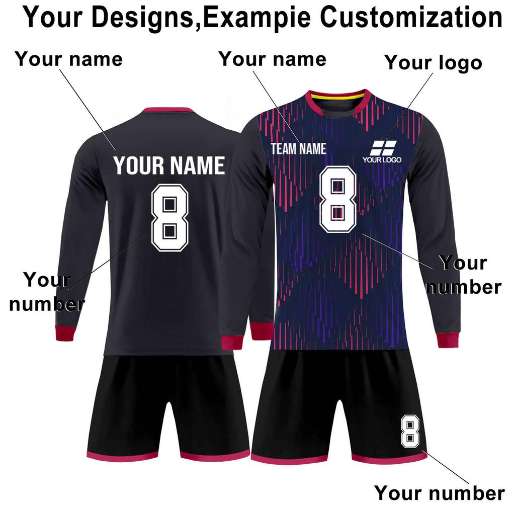 Kit de camisas personalizadas masculinas meninas com número de nome camisas de futebol personalizadas para meninos terno de treinamento