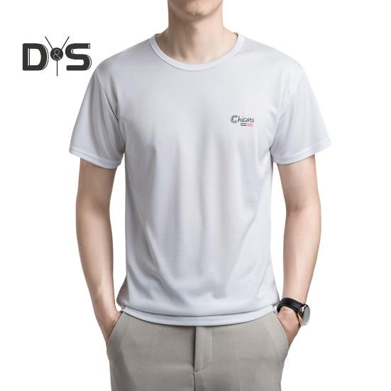 Summer Men T-shirt Mesh Thin Quick-drying Round Neck Short Sleeves O Neck Pure Color Stretchy Sport Daily Wear Top