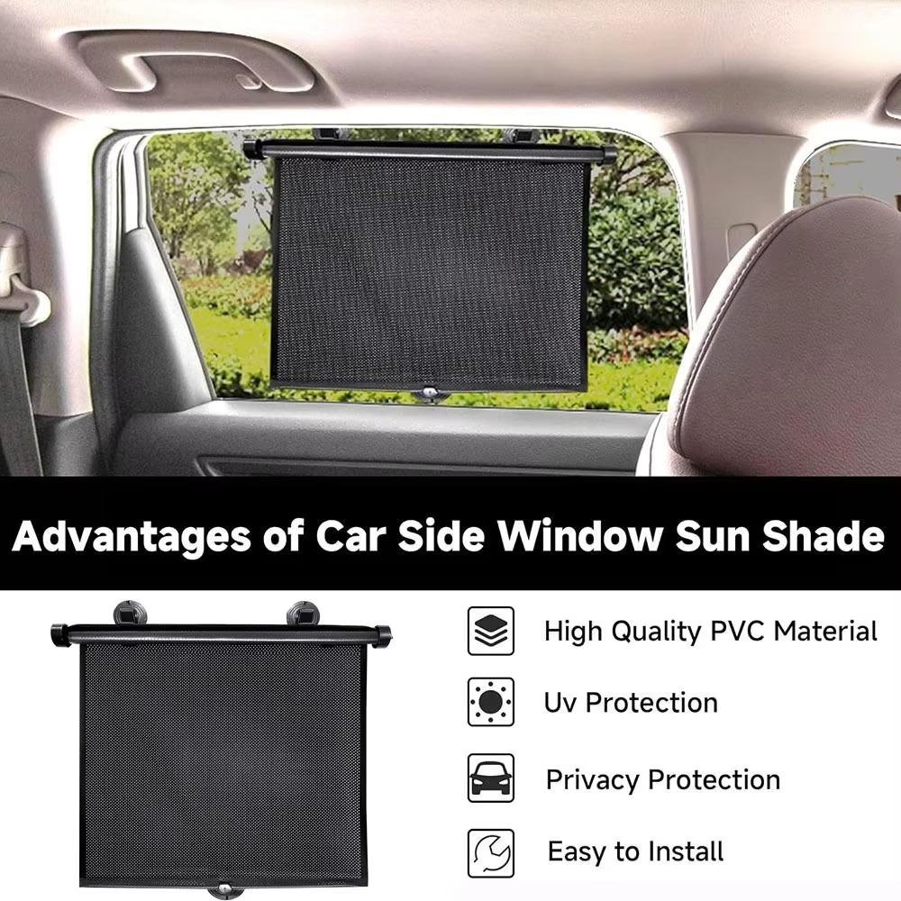 Glare Reduction UV Blocking Window Visor Sturdy Retractable Sunshade  Travel-Friendly
