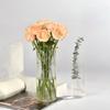 Ribbed Design Clear Flower Vase Large Size Unbreakable Plastic Flower Wake Up Vase Transparent Acrylic Cylinder Shape