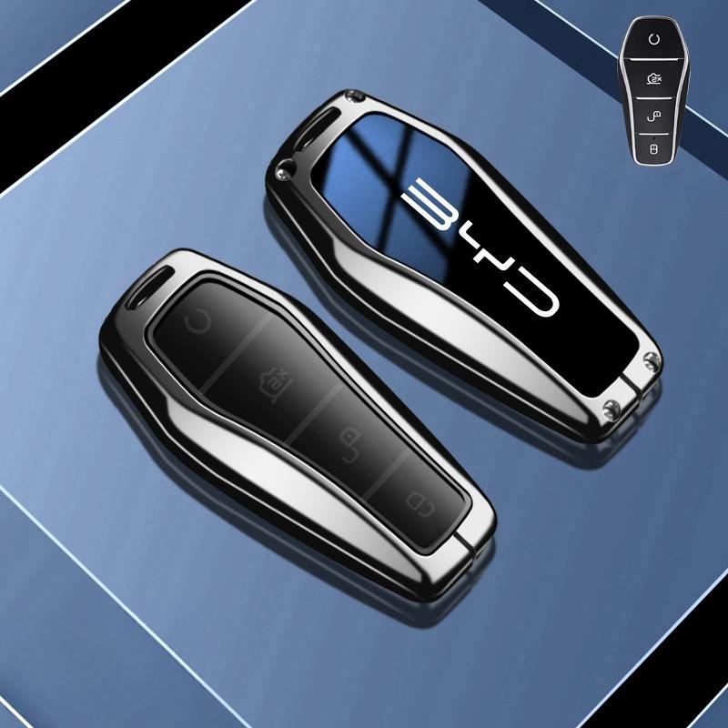 Étui Porte-Clé Télécommande Voiture Coque Housse Sac pour BYD Song Plus Atto 3 Han EV Tang DM Qin Seal Dolphin Accessoires Porte-Clés