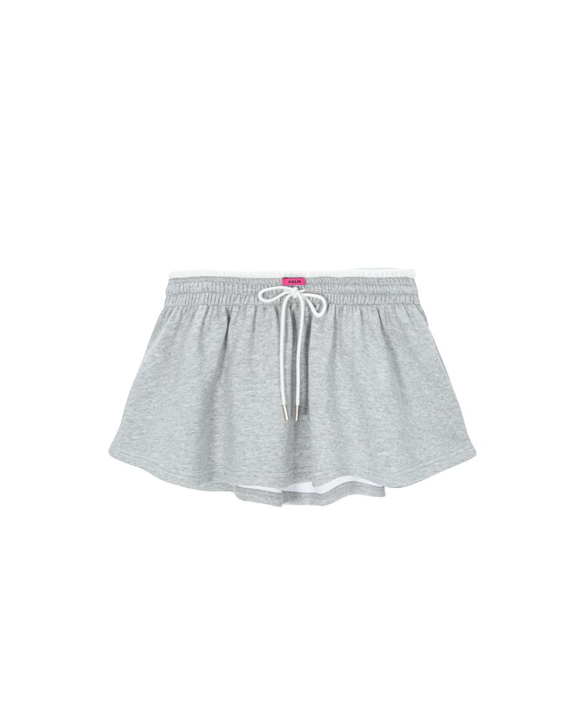 As If Cali Short Flare Skirt-Pants Melangegray