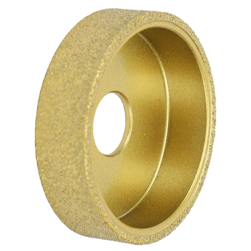 Diamond Grinding Wheel 3 Inch Dry Wet Vacuum Brazed Round Edges Diamond Grinding Wheel for Tile Quartz Marble Granite
