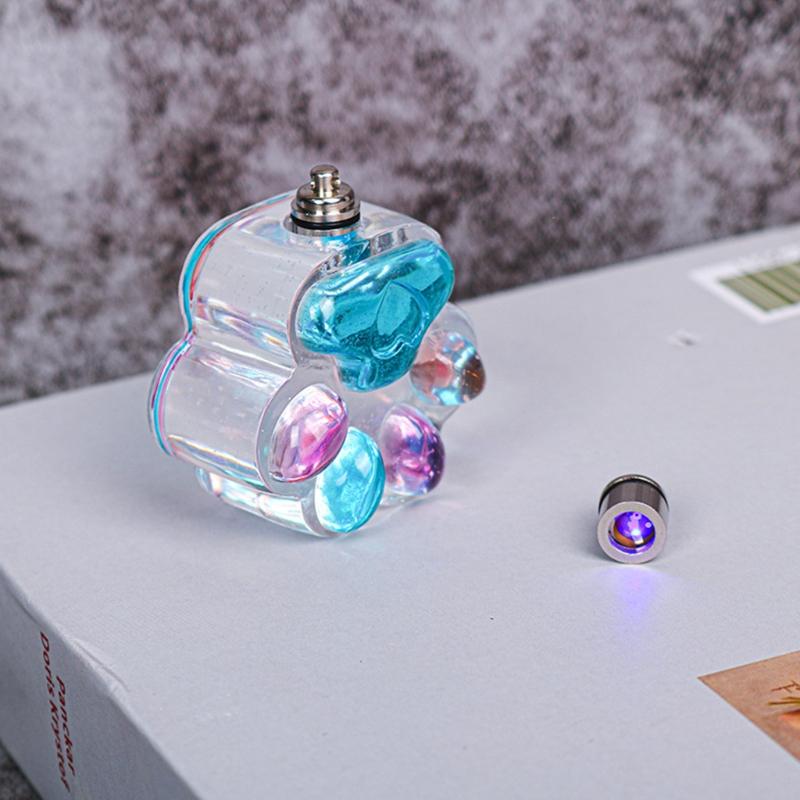 Practical Love for Cat Paw Light Bulb Silicone Molds Handmade BPA-free Easy To Release No Residue for Keychain Making Cr