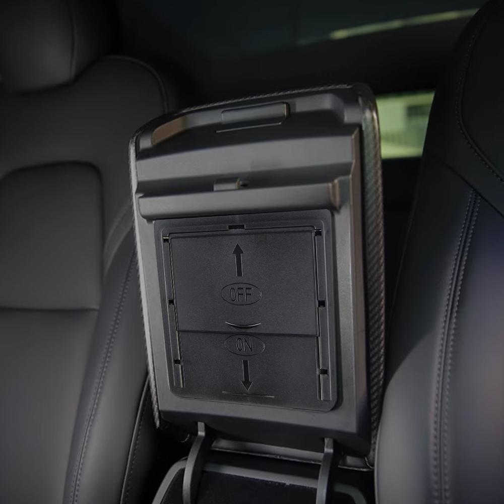 Armrest Hidden Storage Box for Tesla Model 3/Y Magnetic Center Console Organizer Privacy Storage Armrest Box Car Accessories