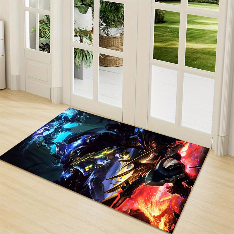 Dark Fantasy Battle Scene Carpet Rug Soft Washable Antislip Home Living Room Sofa Mats Personalized Christmas Rug