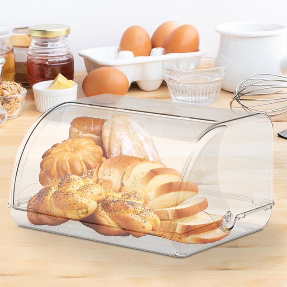 Brotkasten für Küchenarbeitsplatte Brothalter mit Deckel Make-up-Organizer Schreibtisch-Aufbewahrungsbox für hausgemachtes Brot Bagels Muffins Brötchen
