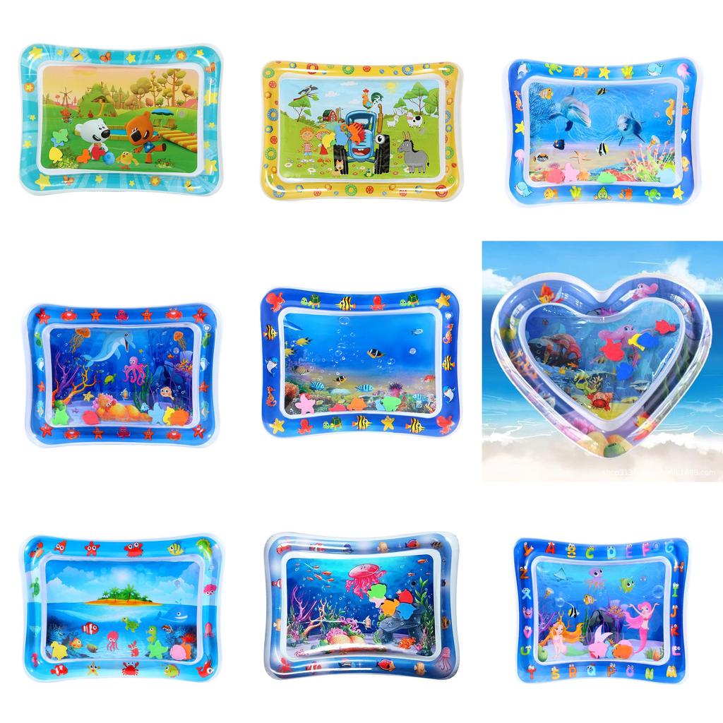 Colorful Inflatable Water Play Mat For Babies Pvc Material Variety Of Designs
