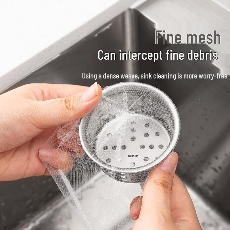 Jednorázová síťka do dřezu a podlahového odpadu na odpadky a zeleninu
