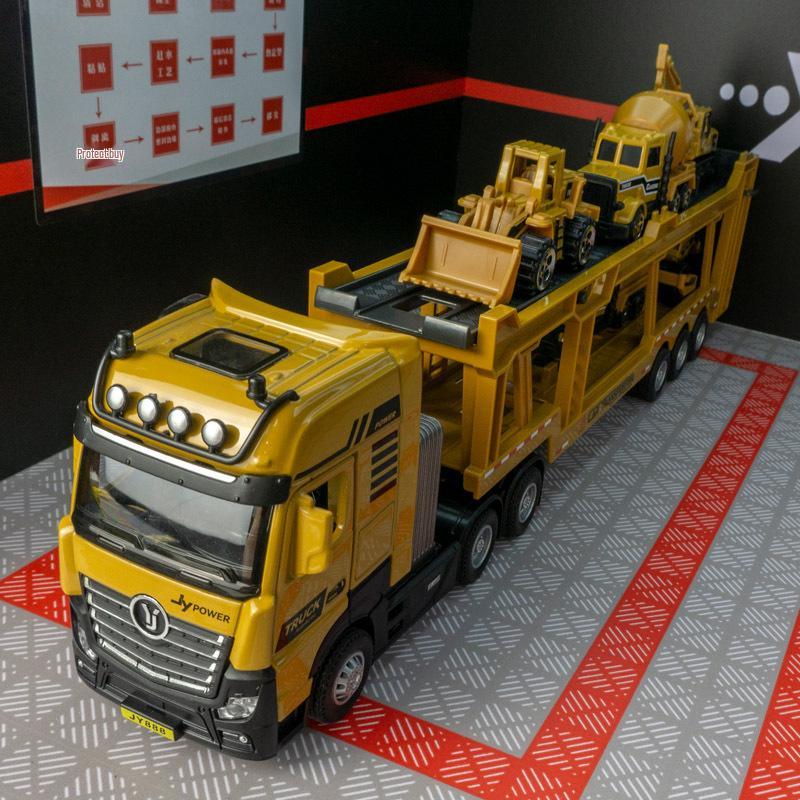 

Jiaye VB50163 Игрушка Инженерная машина из сплава: Двухъярусный автовоз и модель тягача.