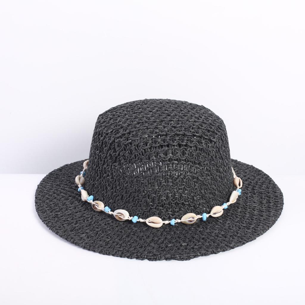 Popular fashion hollow woven dome straw hat, men's and women's fashion summer sunscreen shade straw hat