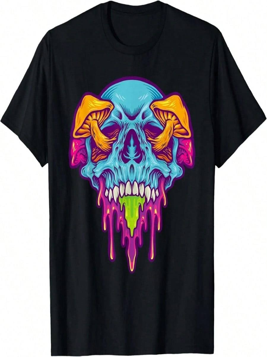 Cool Skull Mushroom T-Shirt S разноцветный