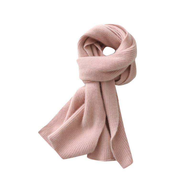 Unisex 100% Pure Cashmere Knit Scarf - Versatile, Warm, and Fashionable for Fall/Winter One Size